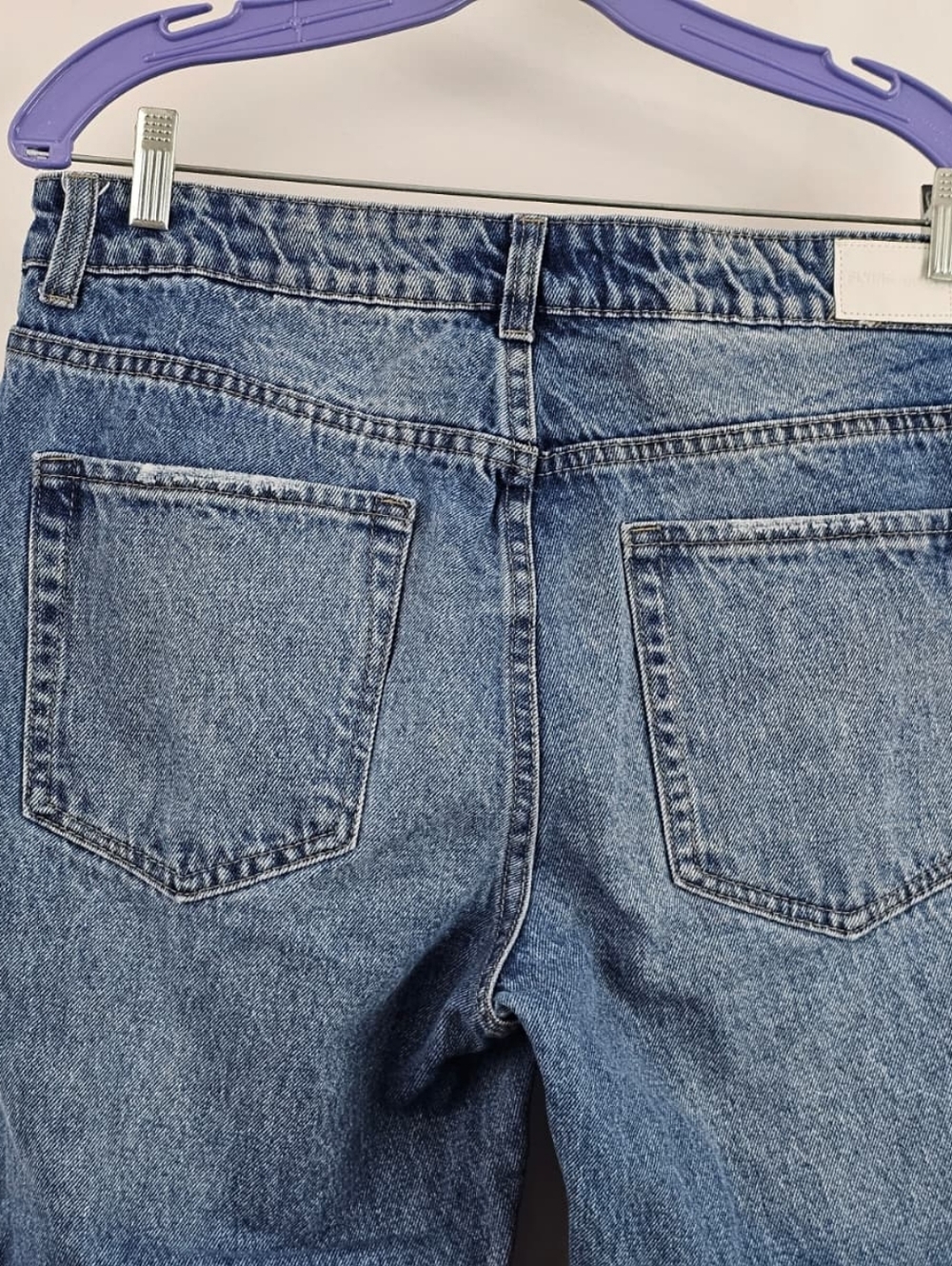 Flying Angel Ripped Distressed High Rise Mom Jeans, Sz 31 - Picture 4 of 12